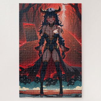 Demoness with Contact at Crossroads, Anime Demon Jigsaw Puzzle