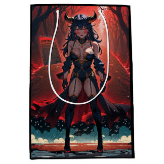 Demoness with Contact at Crossroads, Anime Demon Medium Gift Bag