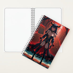 Demoness with Contact at Crossroads, Anime Demon Notebook