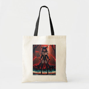 Demoness with Contact at Crossroads, Anime Demon Tote Bag