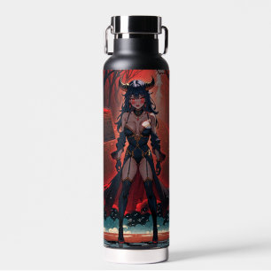Demoness with Contact at Crossroads, Anime Demon Water Bottle