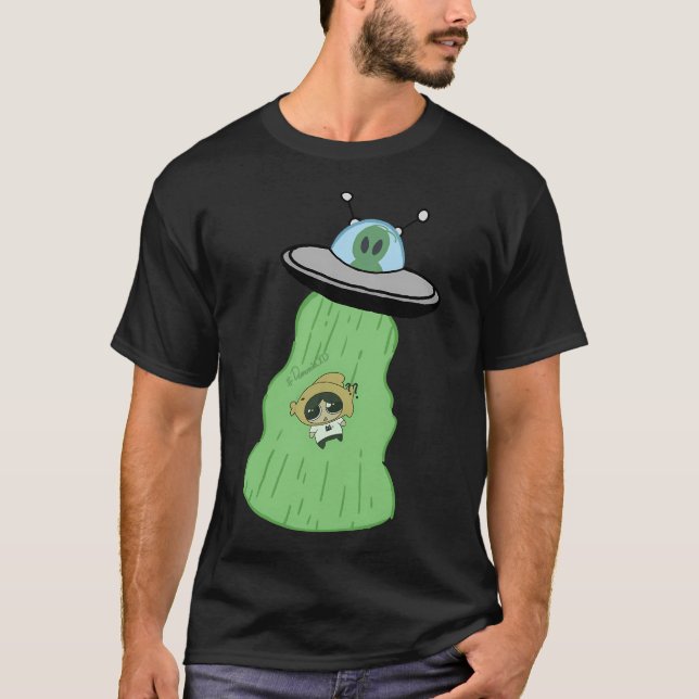 Demonia caught by an Alien T-Shirt (Front)