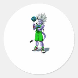 Demonic Basketball Player Anime Classic Round Sticker