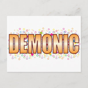 Demonic Bubble Tag Postcard