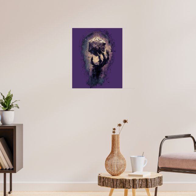 Demonic Hand Glowing Crystal Fantasy Poster (Living Room 3)