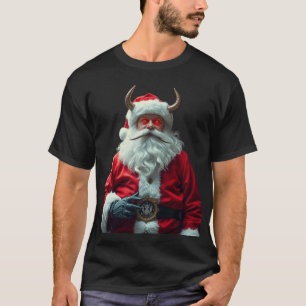 Demonic Santa Claus with Horns T-Shirt
