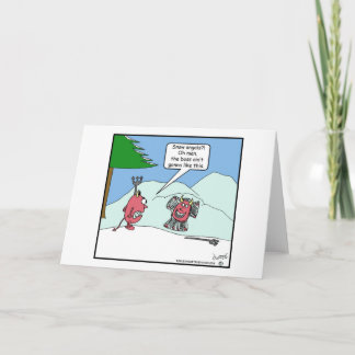 Démons et anges des neiges Carte de voeux de Noël