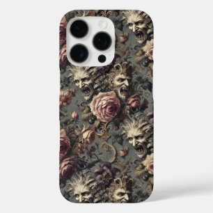 Demons of Delinquency – Gothic Floral Design iPhone 16 Pro Case