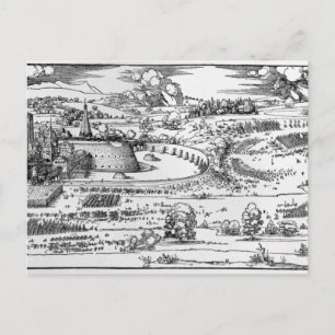 Demonstration of defensive measures postcard