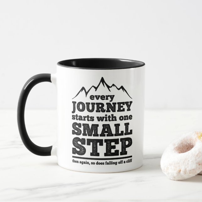 DeMotivational: Every Journey Starts With A Small Mug (With Donut)