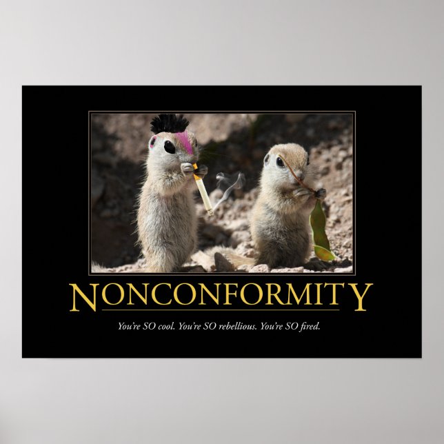 Demotivational Poster: Nonconformity Poster (Front)