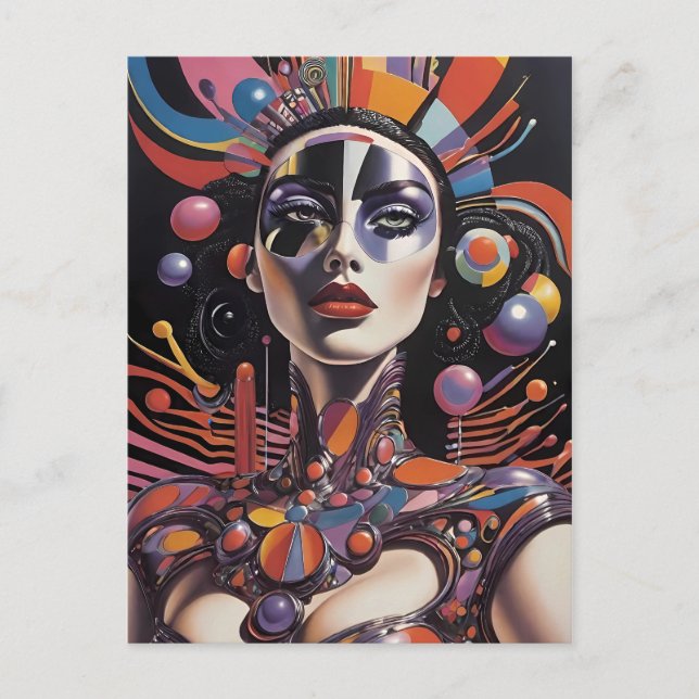 Demure AF - Ken Gauge Surreal Art Postcard (Front)