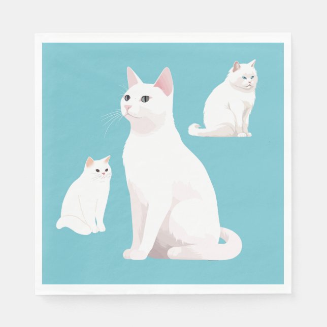 Demure Cats Napkin (Front)