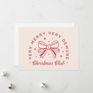 Demure Christmas coquette aesthetic Holiday Card