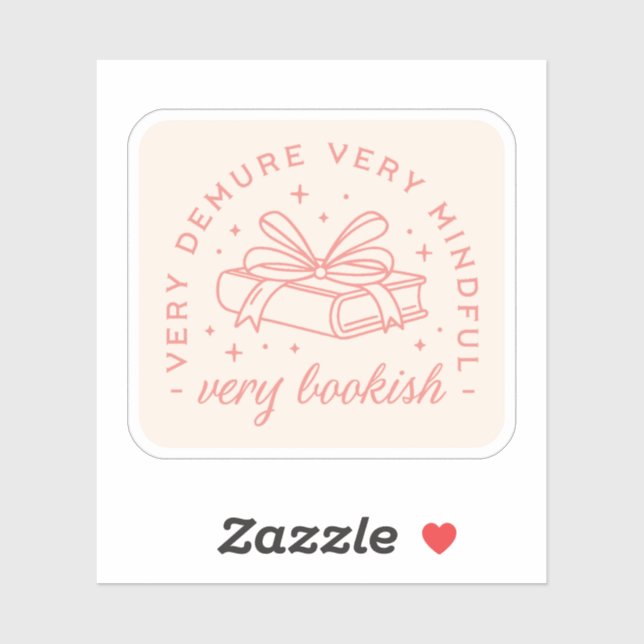 Demure cutesy bookish bow pink aesthetic (Sheet)