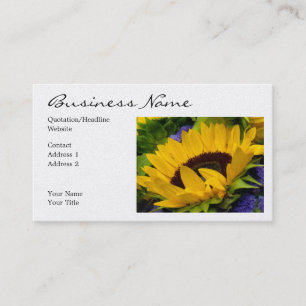 Demure Sunflower Business Card