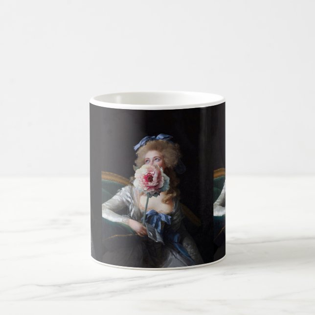 Demure with Pink Peony Coffee Mug (Center)
