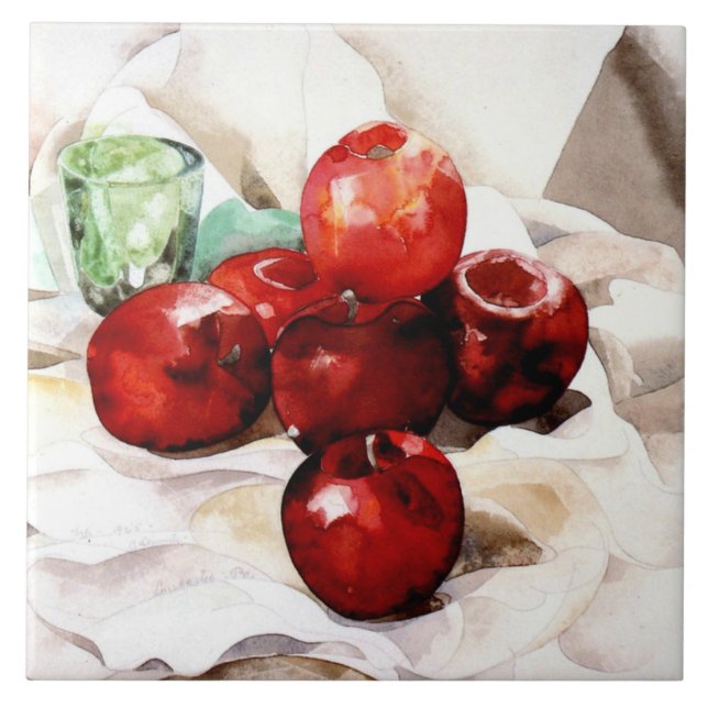 Demuth - Apples and Green Glass Tile (Front)