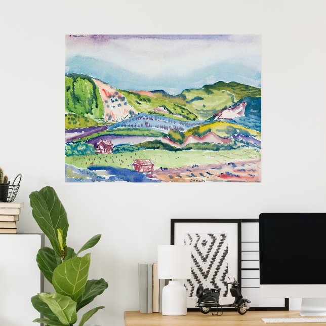 Demuth's Mountain with Red House Poster (Home Office)