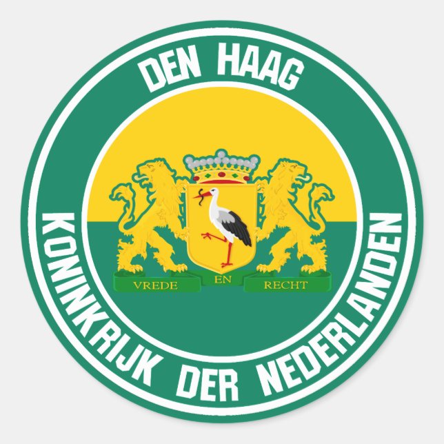 Den Haag Round Emblem Classic Round Sticker (Front)