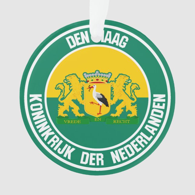 Den Haag Round Emblem Ornament (Front)
