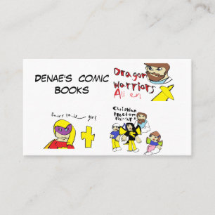 Denae comic books business card