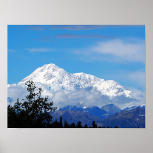 Denali Alaska Mountain Snow Photo Poster