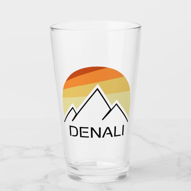 Denali Alaska Retro Glass (Front)