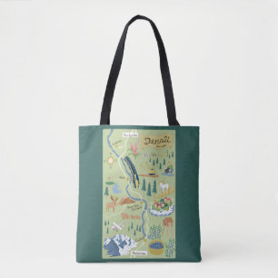 Denali Borough Map Toto Bag