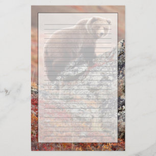 Denali Brown Bear Stationery