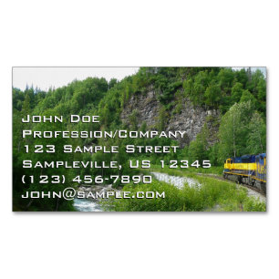 Denali Express Alaska Train Vacation Photography Magnetic Business Card