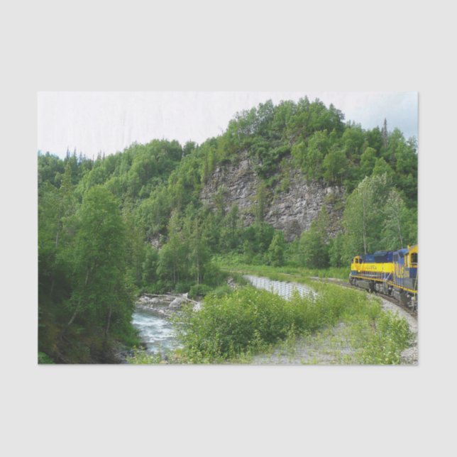 Denali Express Alaska Train Vacation Photography Tissue Paper (Front)
