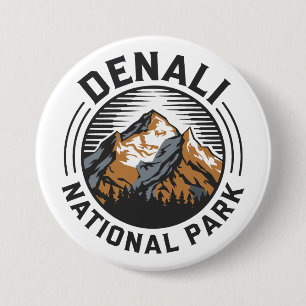 Denali National Park 3 Inch Round Button