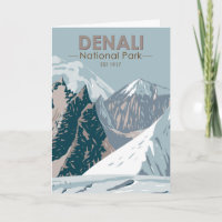 Denali National Park Alaska Mount Hunter Vintage