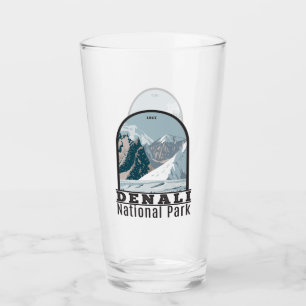 Denali National Park Alaska Mount Hunter Vintage Glass