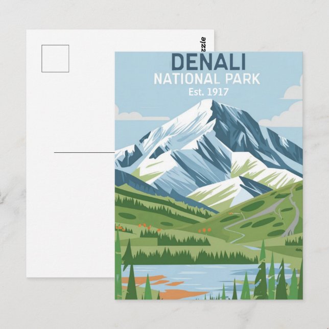 Denali National Park Alaska Mount Postcard (Front/Back)