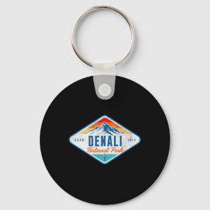 Denali National Park Alaska Mountains Family Trip Keychain