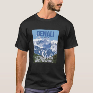 Denali National Park Alaska Poster Design T-Shirt