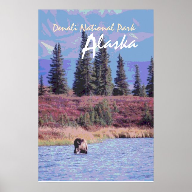 Denali National Park Alaska scenic poster (Front)