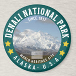 Denali National Park Alaska Since 1917 Magnet<br><div class="desc">A beautiful design honoring Denali National Park, located in Alaska, United States. Denali National Park and Preserve encompasses 6 million acres of wilderness in the Alaskan interior. Its centerpiece is Mount Denali (formerly Mount McKinley), 6, 190 m high, the highest peak in North America. This design is for nature lovers...</div>