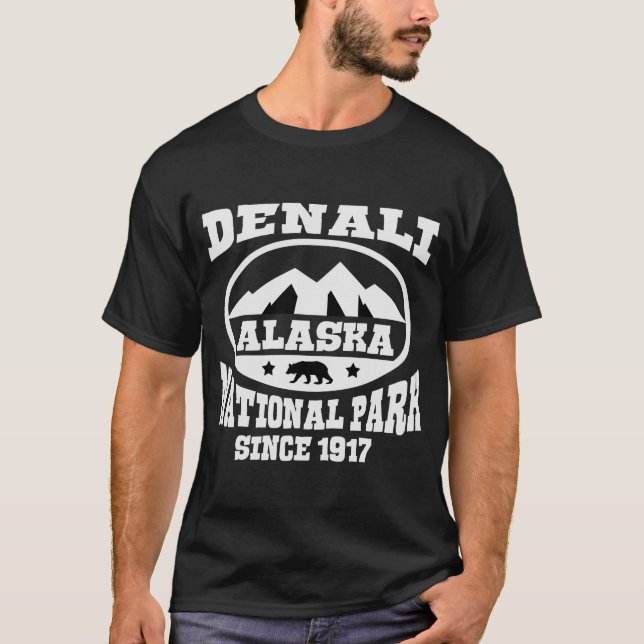 DENALI NATIONAL PARK ALASKA SINCE 1917 T-Shirt (Front)