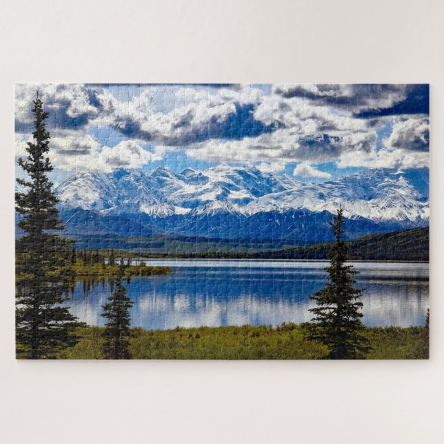Denali National Park Alaska Sky Clouds Mountains Jigsaw Puzzle (Horizontal)