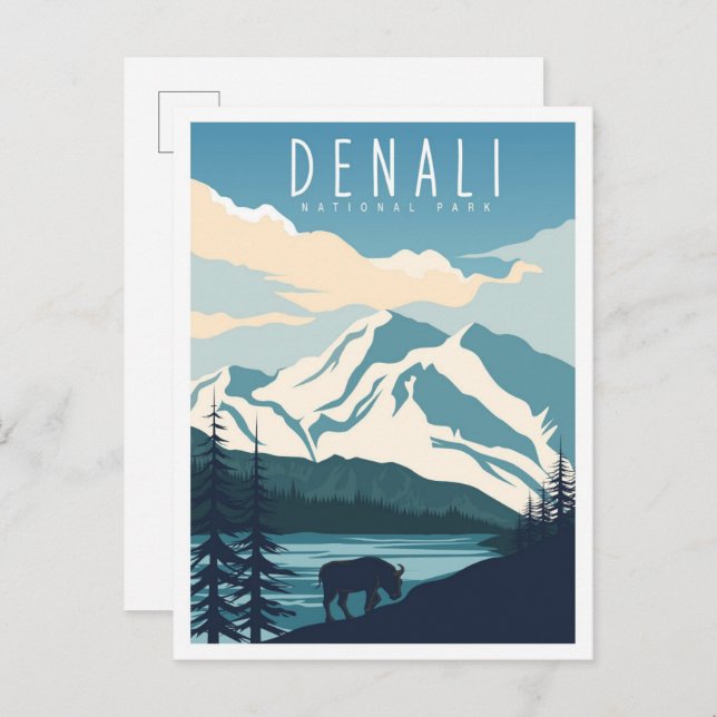 Denali National Park Alaska USA Travel  Postcard (Front/Back)
