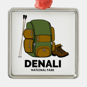 Denali National Park Backpack Metal Ornament