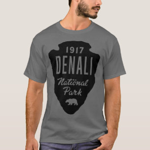 Denali National Park Bear Arrowhead Black T-Shirt