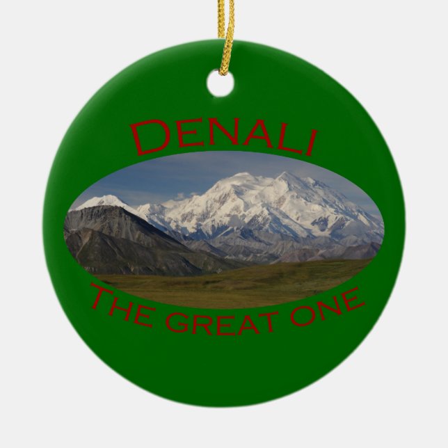Denali National Park Ceramic Ornament (Front)