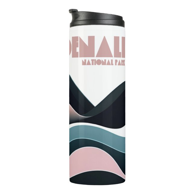 Denali National Park Coloured Hills Thermal Tumbler (Rotated Right)