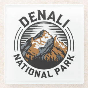 Denali National Park Glass Coaster