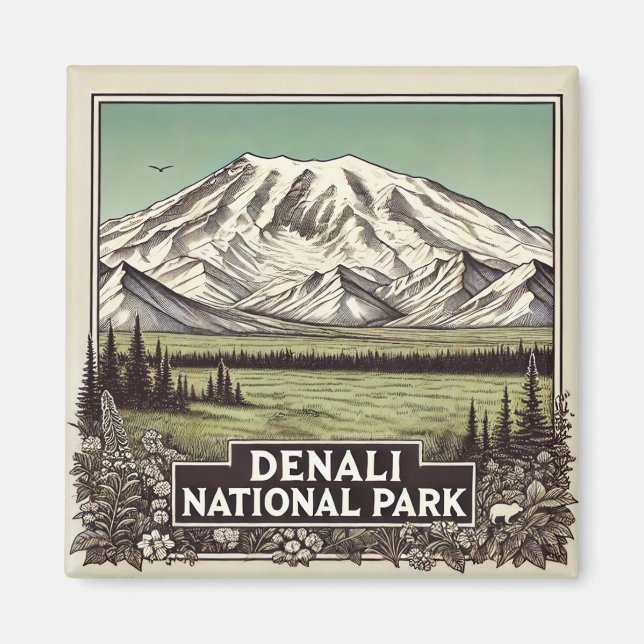 Denali National Park Magnet (Front)