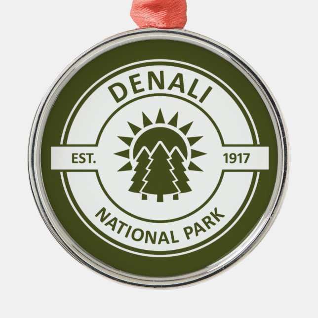 Denali National Park Metal Ornament (Front)